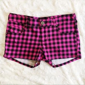 Abbey dawn pink checkered shorts